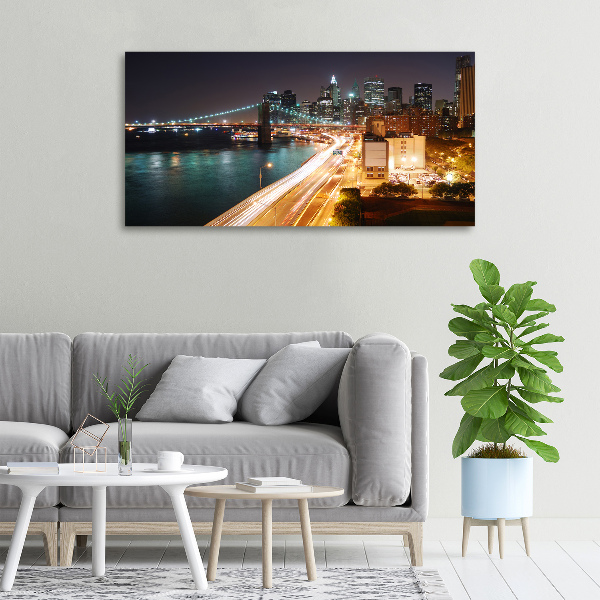 Quadro su tela New York di notte