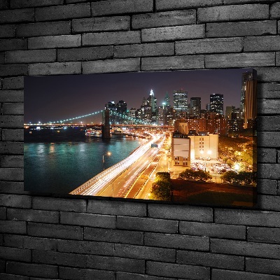 Quadro su tela New York di notte