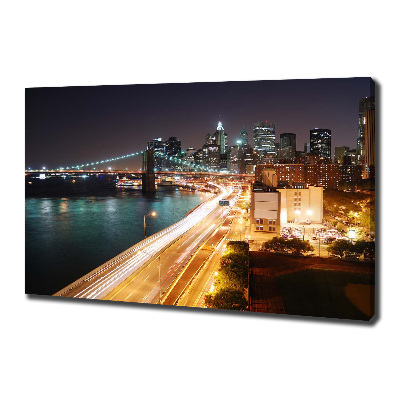 Quadro su tela New York di notte