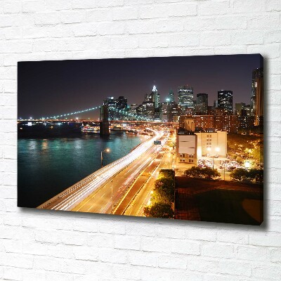 Quadro su tela New York di notte