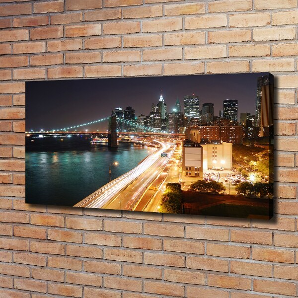 Quadro su tela New York di notte