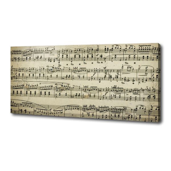 Quadro stampa su tela Note sul pentagramma