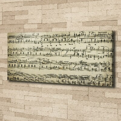 Quadro stampa su tela Note sul pentagramma