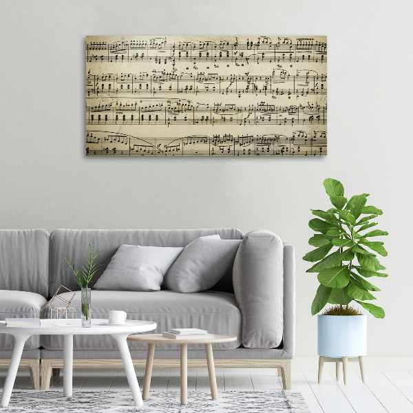 Quadro stampa su tela Note sul pentagramma