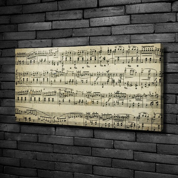 Quadro stampa su tela Note sul pentagramma