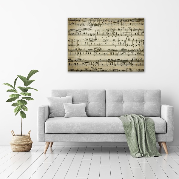 Quadro stampa su tela Note sul pentagramma