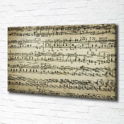 Quadro stampa su tela Note sul pentagramma