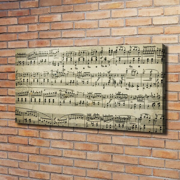 Quadro stampa su tela Note sul pentagramma