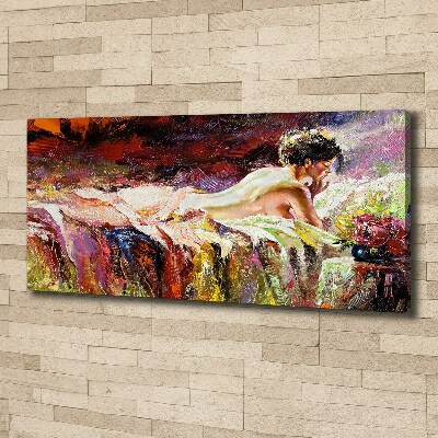 Quadro stampa su tela Donna bugiarda