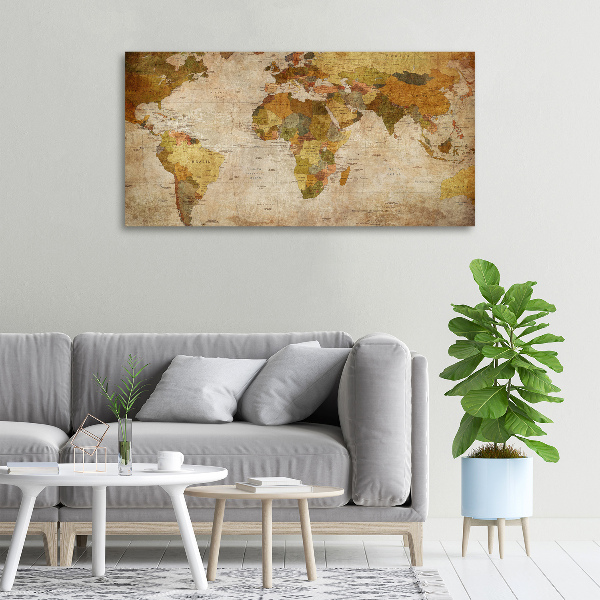 Quadro stampa su tela Mappa politica