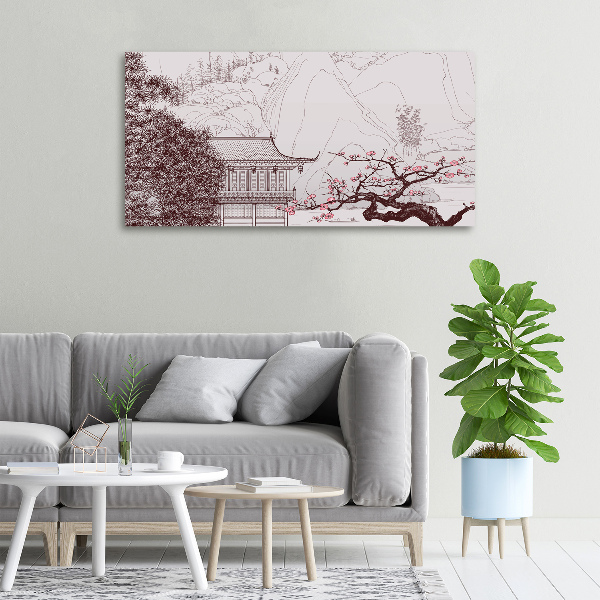 Quadro stampa su tela Paesaggio cinese