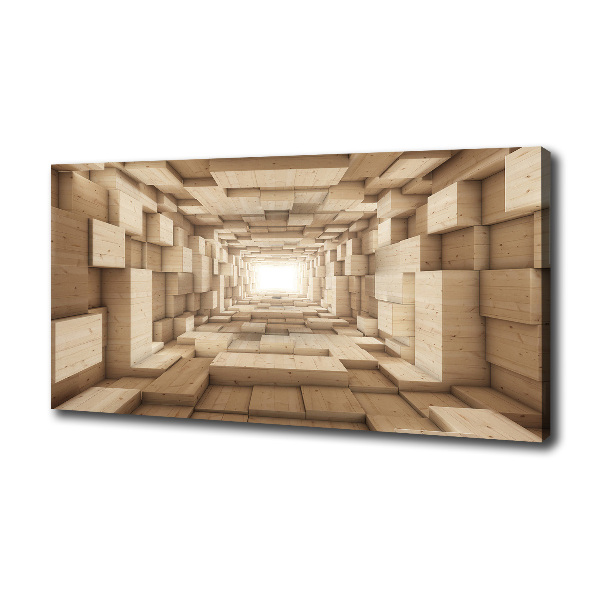 Quadro su tela Tunnel di legno