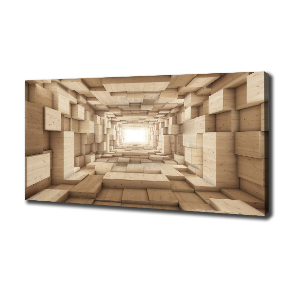 Quadro su tela Tunnel di legno