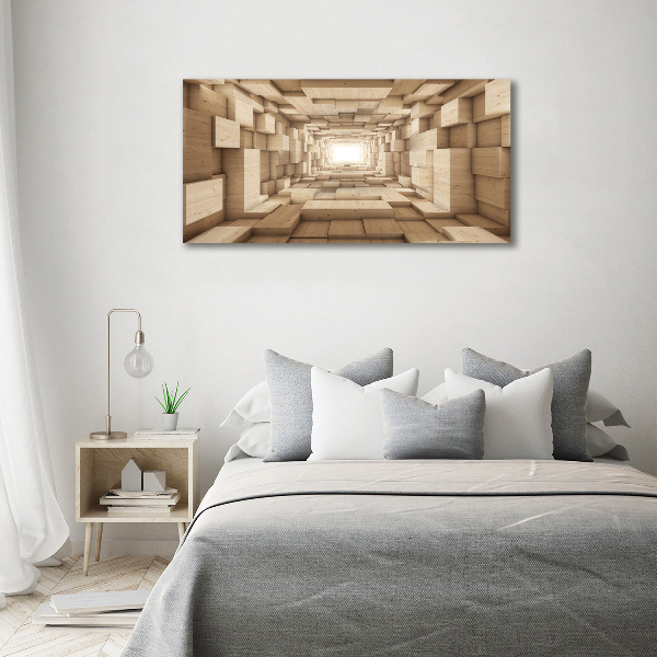 Quadro su tela Tunnel di legno