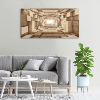 Quadro su tela Tunnel di legno