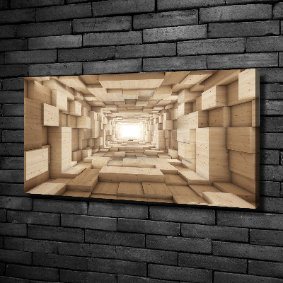 Quadro su tela Tunnel di legno