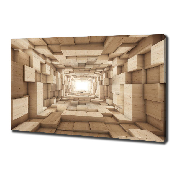 Quadro su tela Tunnel di legno