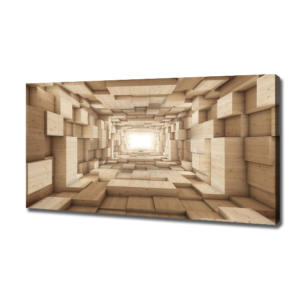 Quadro su tela Tunnel di legno