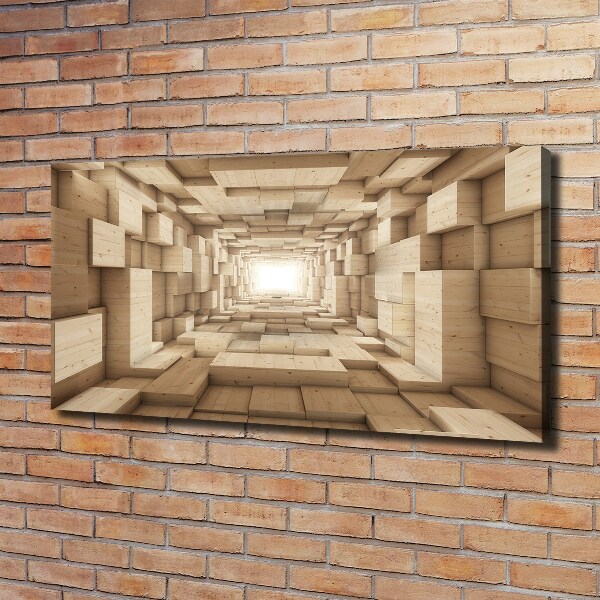 Quadro su tela Tunnel di legno