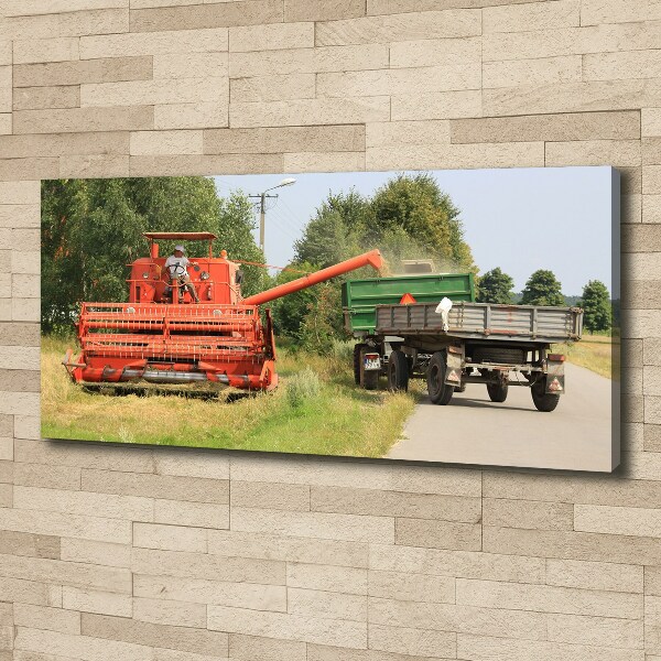 Quadro su tela Mietitrebbia