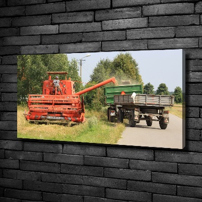 Quadro su tela Mietitrebbia