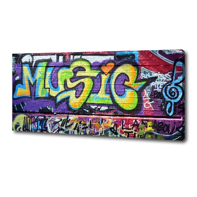 Foto quadro su tela Graffiti sul muro