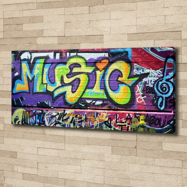 Foto quadro su tela Graffiti sul muro