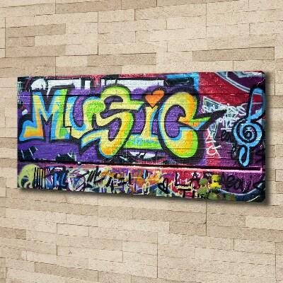 Foto quadro su tela Graffiti sul muro