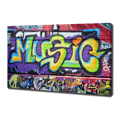 Foto quadro su tela Graffiti sul muro