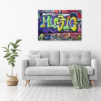 Foto quadro su tela Graffiti sul muro