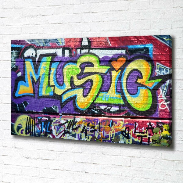 Foto quadro su tela Graffiti sul muro