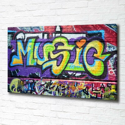 Foto quadro su tela Graffiti sul muro