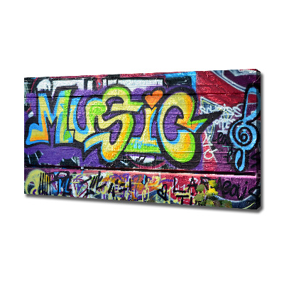 Foto quadro su tela Graffiti sul muro