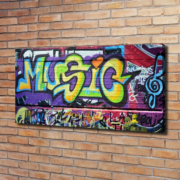 Foto quadro su tela Graffiti sul muro