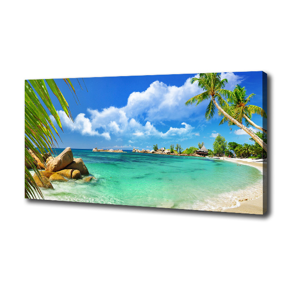 Quadro su tela Spiaggia delle Seychelles