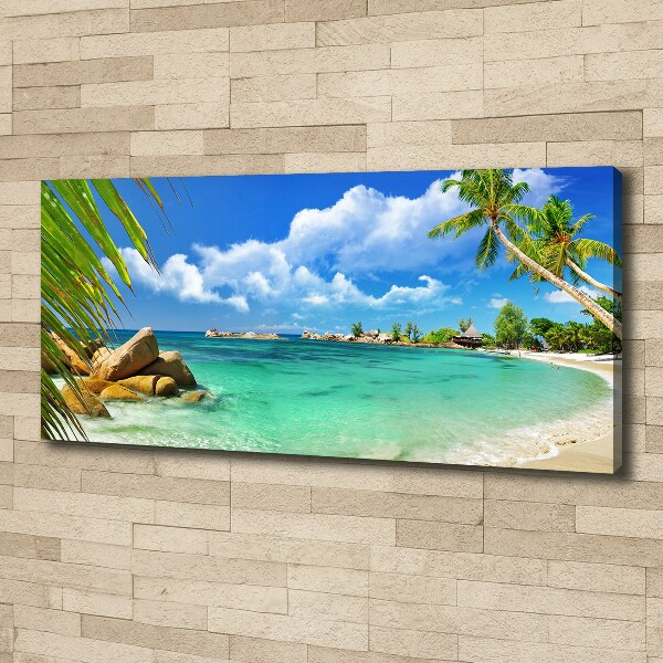 Quadro su tela Spiaggia delle Seychelles