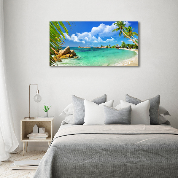 Quadro su tela Spiaggia delle Seychelles
