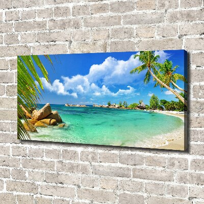 Quadro su tela Spiaggia delle Seychelles