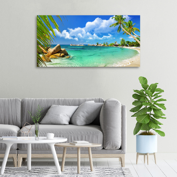 Quadro su tela Spiaggia delle Seychelles