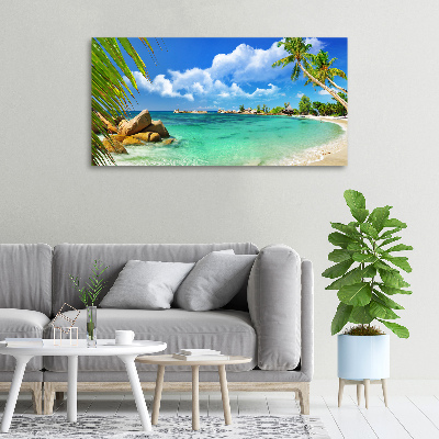 Quadro su tela Spiaggia delle Seychelles