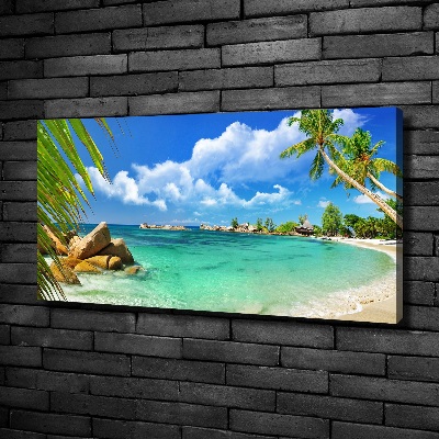 Quadro su tela Spiaggia delle Seychelles
