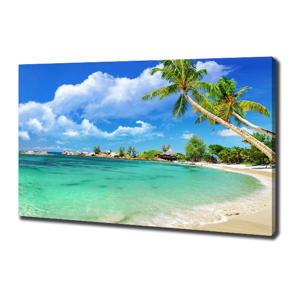 Quadro su tela Spiaggia delle Seychelles