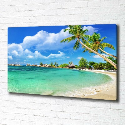 Quadro su tela Spiaggia delle Seychelles