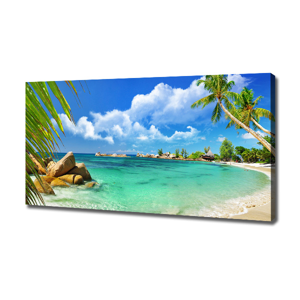 Quadro su tela Spiaggia delle Seychelles