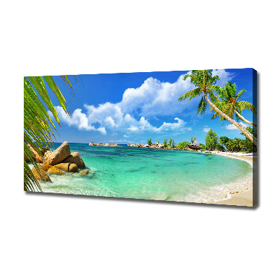 Quadro su tela Spiaggia delle Seychelles