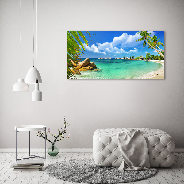 Quadro su tela Spiaggia delle Seychelles