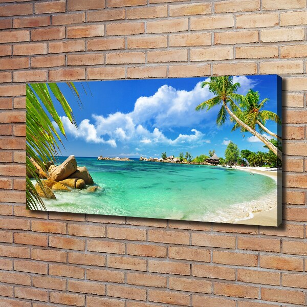 Quadro su tela Spiaggia delle Seychelles