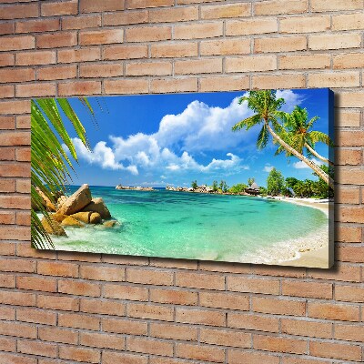 Quadro su tela Spiaggia delle Seychelles