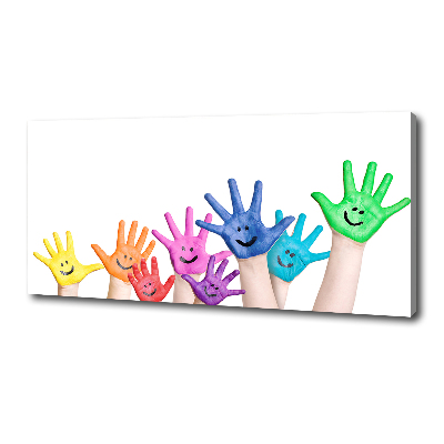 Quadro stampa su tela Mani dipinte