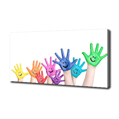 Quadro stampa su tela Mani dipinte